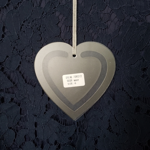 Lace Detail Overlay Midi Scallop Dress - Picture 9 of 11